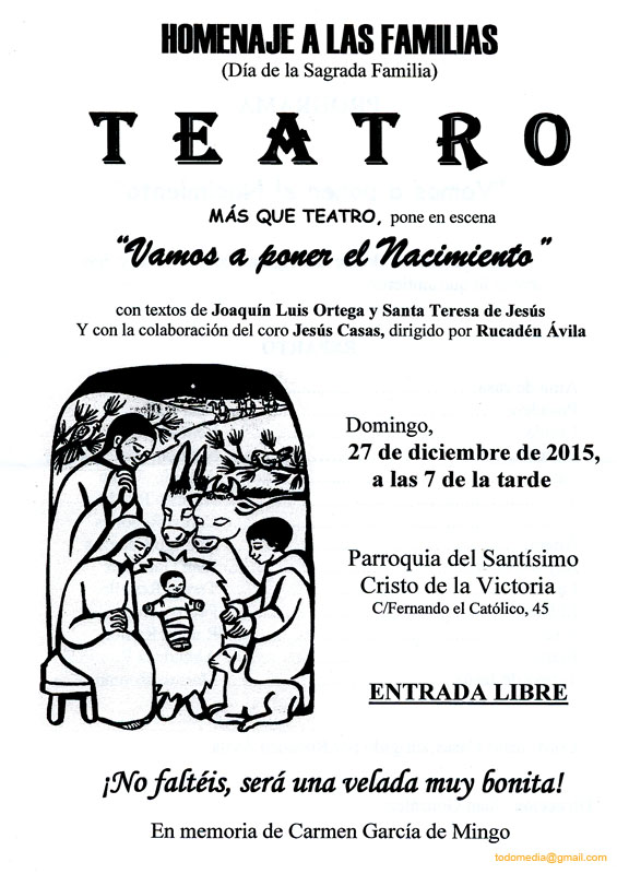 151227 Xto Homenaje a las familias. Vamos a poner un Nacimiento (01) Cartel