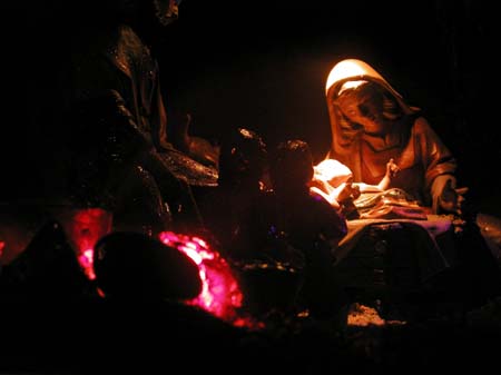 Virgen portal noche