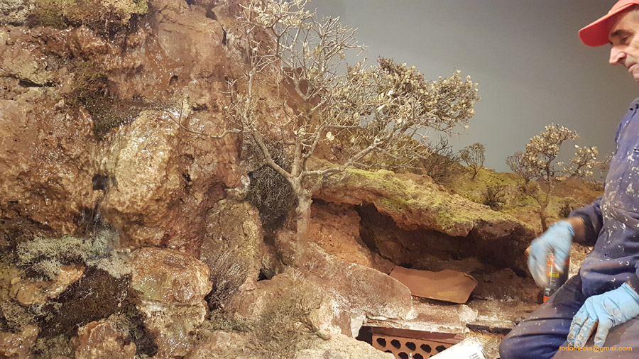 171203 (16) Poniendo una plantita encima de la cueva